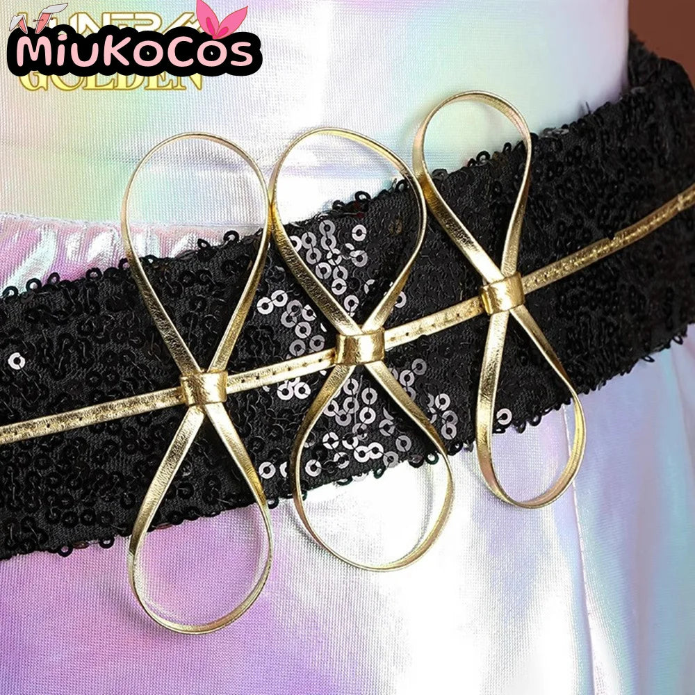 IN STOCK Mira Black Glitter Stage Outfit Cosplay Costume MiuKoCosplay Cosplay Anime KPop Demon Hunters Cosplay