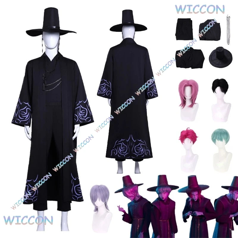 Saja Boys Jinu Baby Cosplay Abby Mystery Romance Cosplay Costume Wig Your Idol Kpop Demon Cos Hunters Men Halloween Roleplay