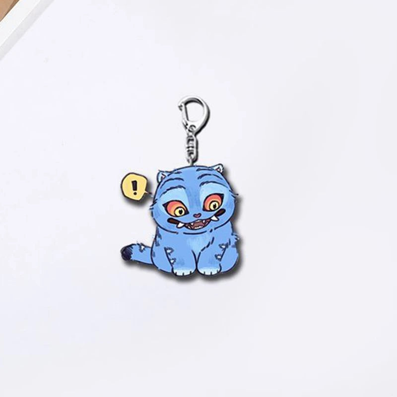 New Anime Movie KPop Demon Hunters Tiger Acrylic Pendant Keyring Jewelry Backpack Decorations Phone Chain Accessories Gift Props