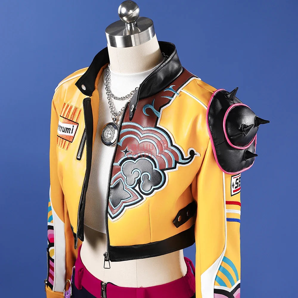 SBluuCosplay Kpop Huntrix Rumi Cosplay Costume Demon Hunters Rumi Cosplay Wig