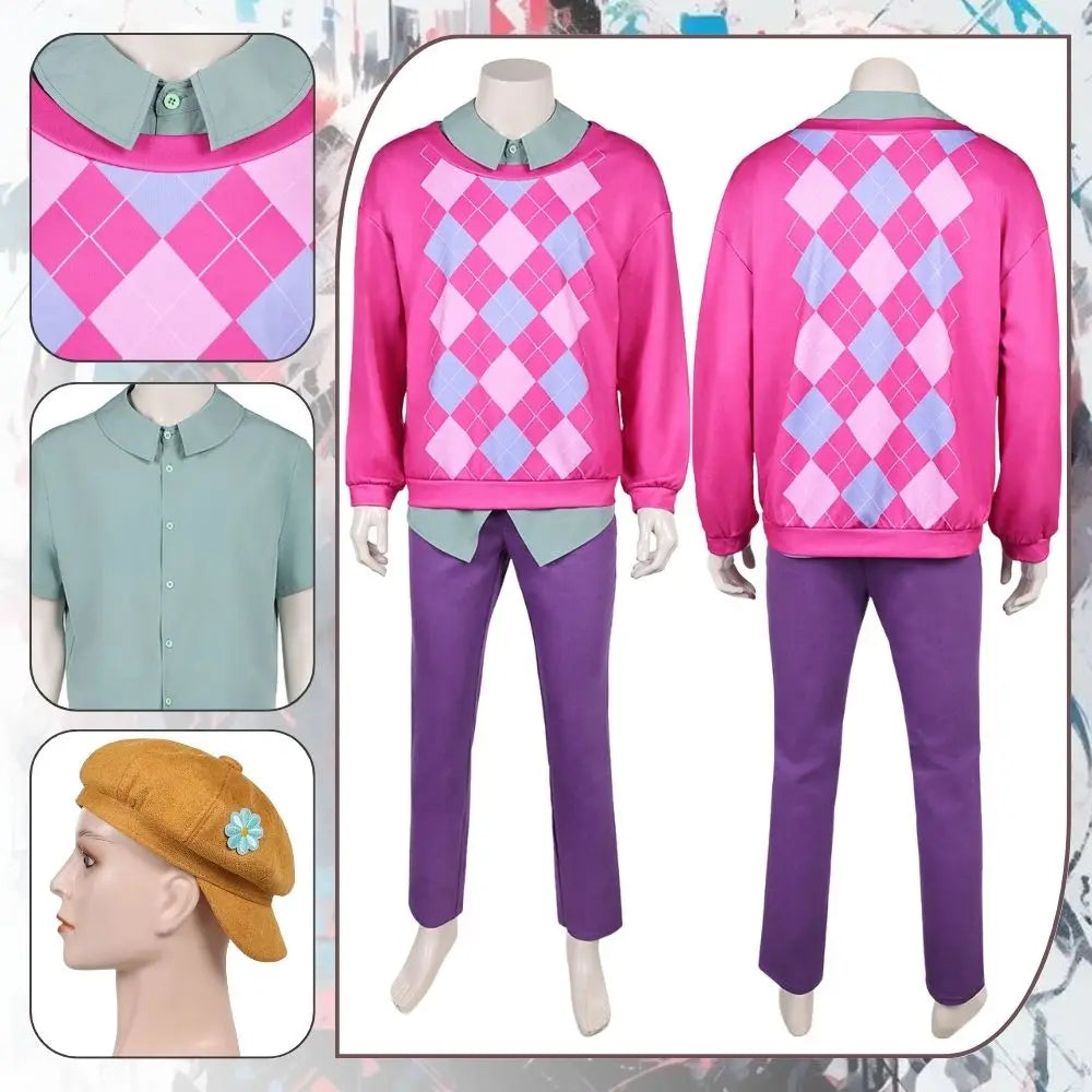 Kpop Demon Hunters Baby Saja Boys Cosplay Costume For Men Sweatshirt Pants Cap Uniform Set Roleplay Halloween Carnival Suit