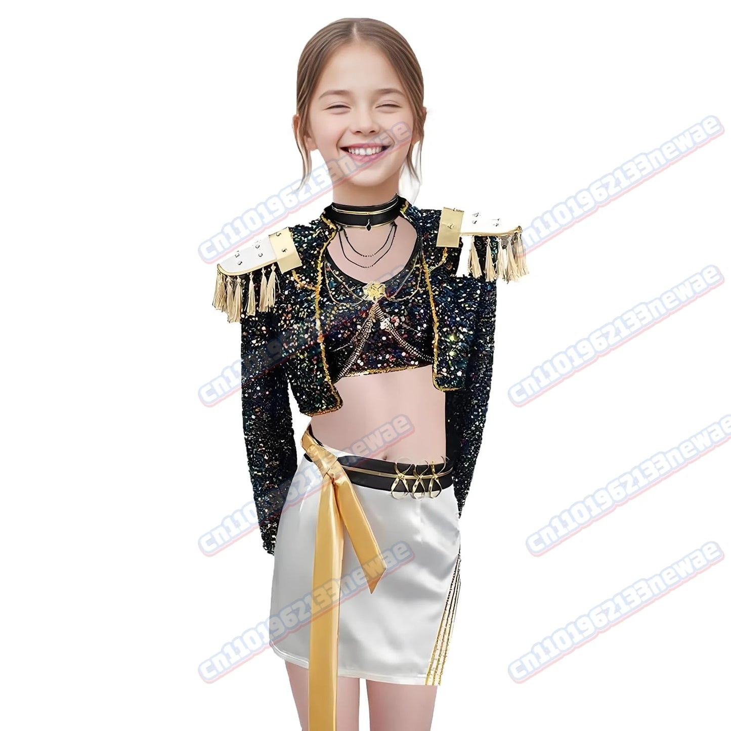 2025 Adult kid K-Pop Rumi Cosplay Costume Kid Wig Demon Hunters Stage Clothes Coat Movie Halloween Korea Group Idol Outfit Girls