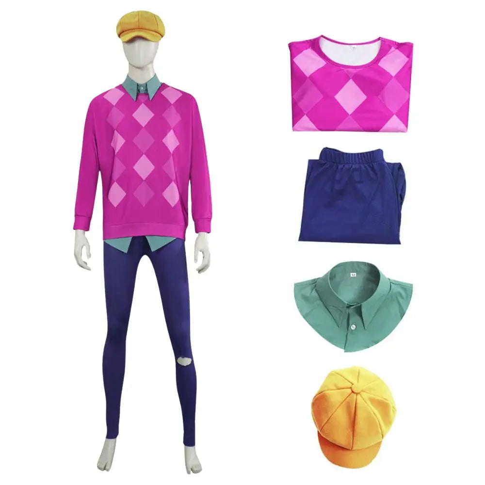 Kpop Demon Hunters Baby Saja Boys Cosplay Costume For Men Sweatshirt Pants Cap Uniform Set Roleplay Halloween Carnival Suit