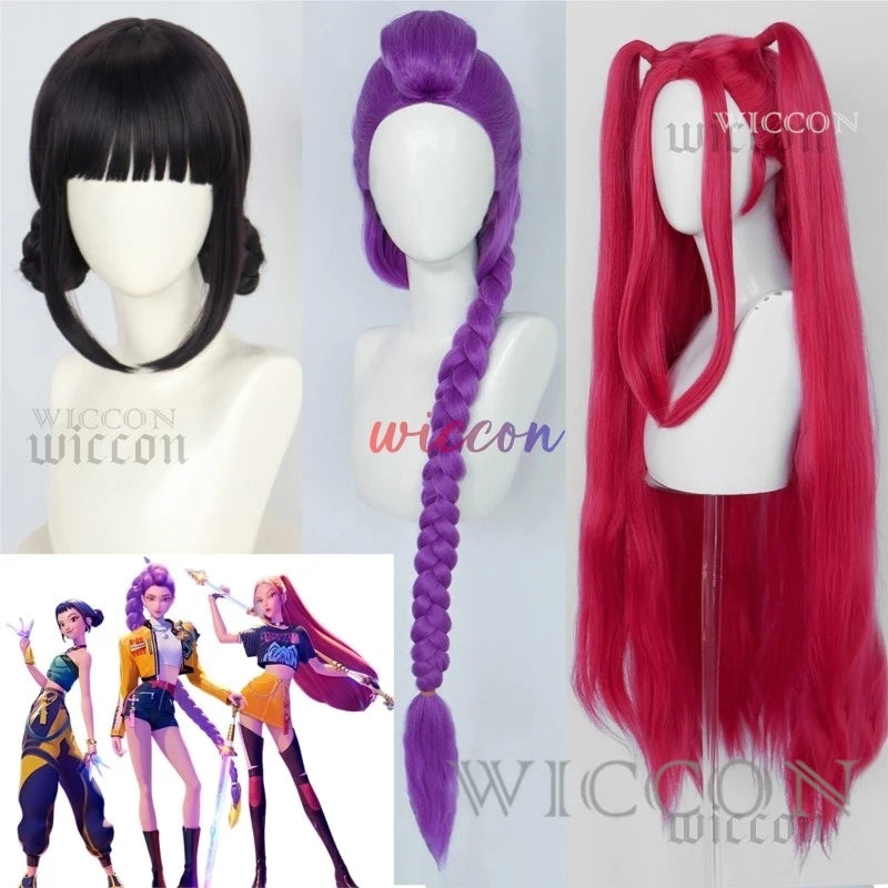 AHuntrix GOLDEN Demon Hunters Rumi Cosplay Mira Zoey Costume Full Set Wig Kpop Glittering Stage Wear Women Halloween Roleplay