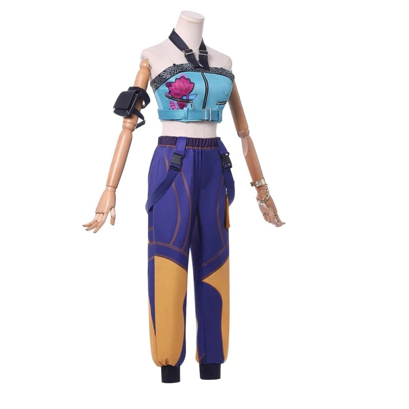 Anime KPop Demon Hunters Zoey Cosplay Costume Wig Women Girls Halloween Carnival Comic-con Party Role Playing Outfits Full Set