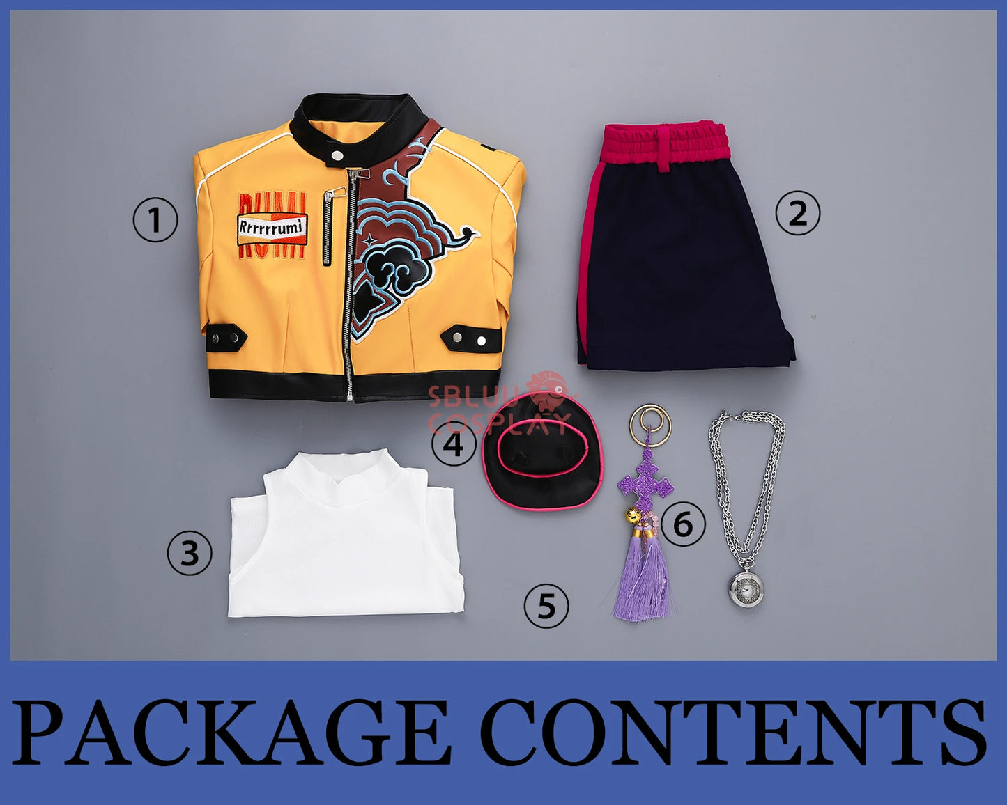 SBluuCosplay Kpop Huntrix Rumi Cosplay Costume Demon Hunters Rumi Cosplay Wig