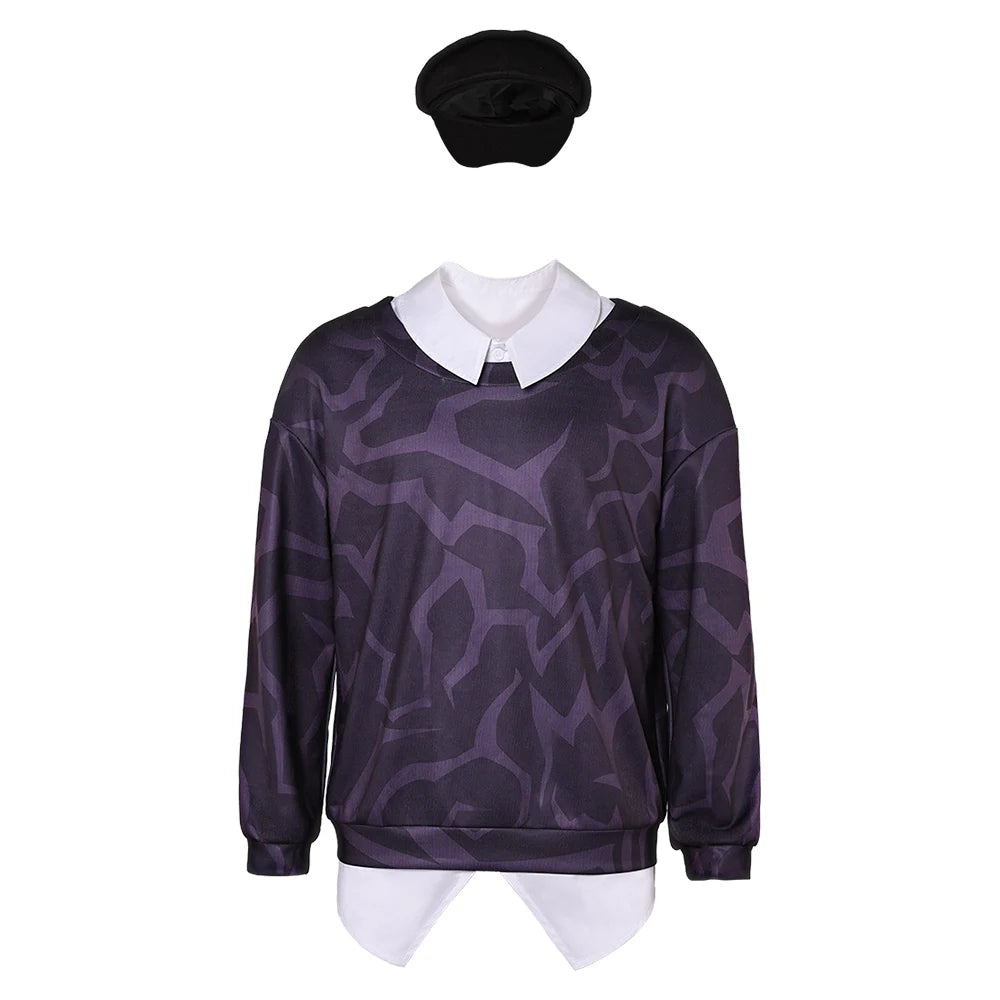 Kpop Demon Hunters Jinu Baby Abby Mystery Saja Boys Cosplay T-shirt Costume For Men Sweater Roleplay Halloween Carnival Suit