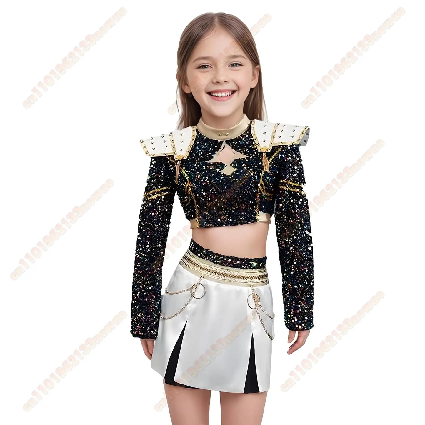 2025 Adult kid K-Pop Rumi Cosplay Costume Kid Wig Demon Hunters Stage Clothes Coat Movie Halloween Korea Group Idol Outfit Girls