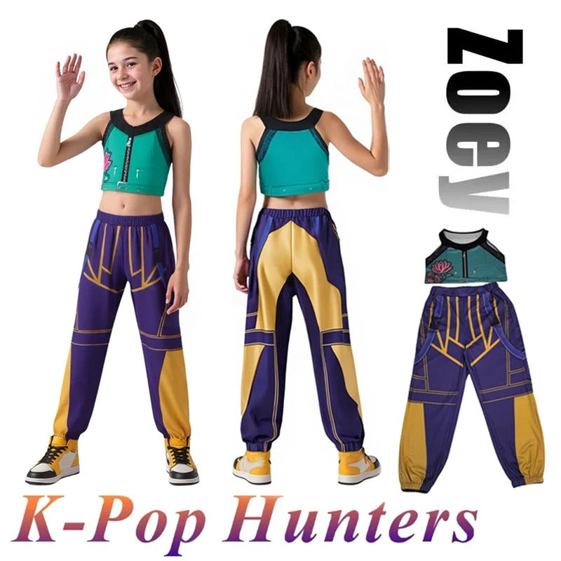 Kids Two-Piece Zoey KPOP Demon Hunters Costume
