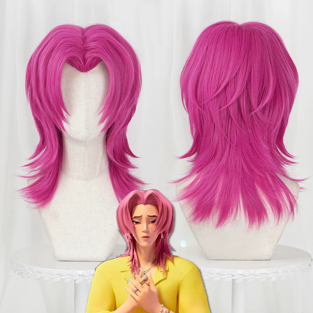 Saja Boys Jinu Baby Abby Mystery Romance Wig Kpop Demon Hunters Mira Rumi Zoey Cosplay Free Wig Cap Halloween Costume Props