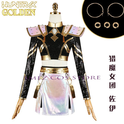 2 Colors Zoey Cosplay Anime KPop Demon Hunters Golden Costume Black White Uniform Halloween Party Women Girls Carnival Outfit