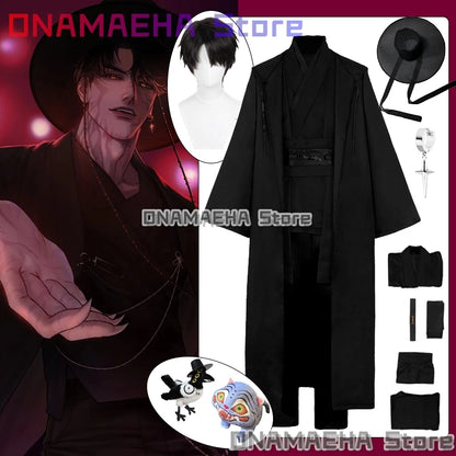 Anime Movie Demon KPOP Saja Boys Jinu Cosplay Costume Your Idol Black Robes Unisex Outfit Halloween Disguise for Adult Outfit