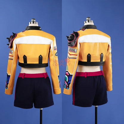 SBluuCosplay Kpop Huntrix Rumi Cosplay Costume Demon Hunters Rumi Cosplay Wig