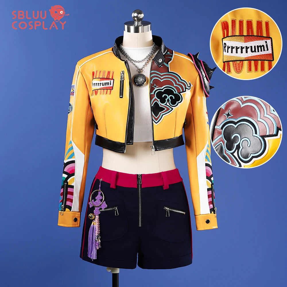 SBluuCosplay Kpop Huntrix Rumi Cosplay Costume Demon Hunters Rumi Cosplay Wig