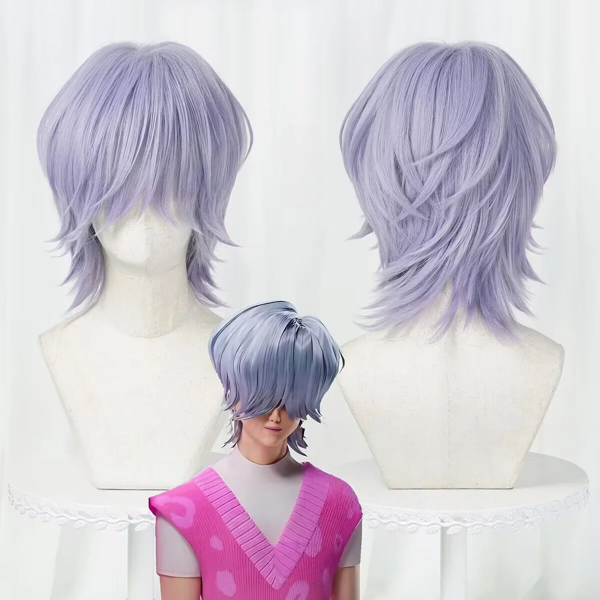 Saja Boys Jinu Baby Abby Mystery Romance Wig Kpop Demon Hunters Mira Rumi Zoey Cosplay Free Wig Cap Halloween Costume Props