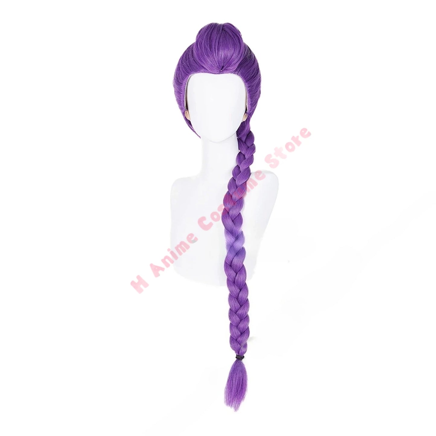 Rumi Cosplay Wig Movie KPop Demon Hunters Purple Braid Long Hair Heat-resistant Fiber Hair + Wig Cap Halloween Girls Women