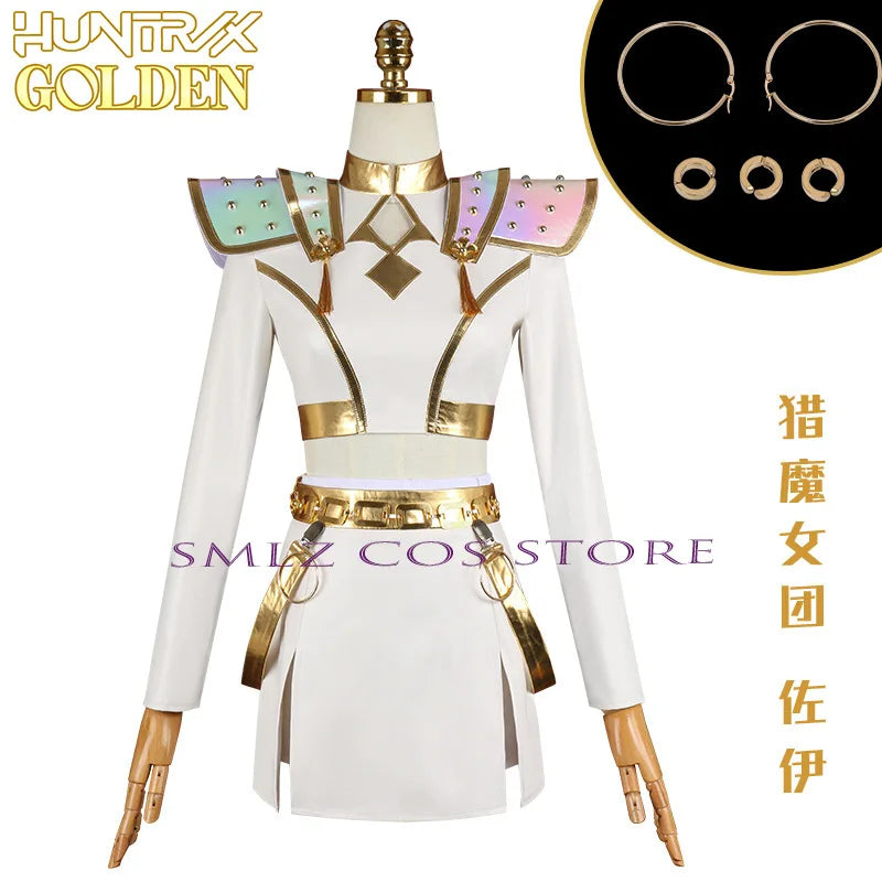 2 Colors Zoey Cosplay Anime KPop Demon Hunters Golden Costume Black White Uniform Halloween Party Women Girls Carnival Outfit
