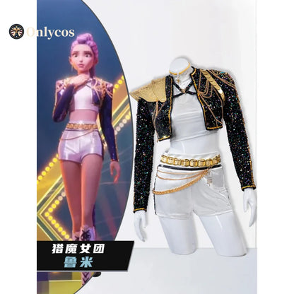 KPop Demon Hunters Rumi Cosplay Costume High Quality Anime Character Prop Halloween Carnival Party Onlycos