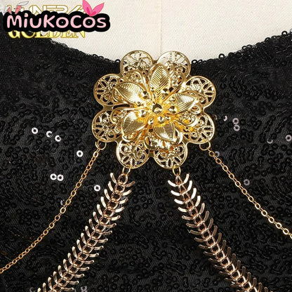 IN STOCK Mira Black Glitter Stage Outfit Cosplay Costume MiuKoCosplay Cosplay Anime KPop Demon Hunters Cosplay