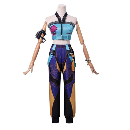 Anime KPop Demon Hunters Zoey Cosplay Costume Wig Women Girls Halloween Carnival Comic-con Party Role Playing Outfits Full Set