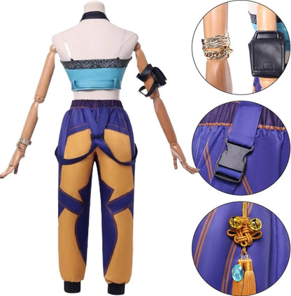 Anime KPop Demon Hunters Zoey Cosplay Costume Wig Women Girls Halloween Carnival Comic-con Party Role Playing Outfits Full Set