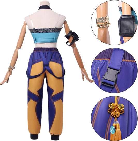 Anime KPop Demon Hunters Zoey Cosplay Costume Wig Women Girls Halloween Carnival Comic-con Party Role Playing Outfits Full Set