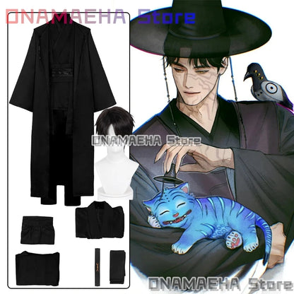 Anime Movie Demon KPOP Saja Boys Jinu Cosplay Costume Your Idol Black Robes Unisex Outfit Halloween Disguise for Adult Outfit