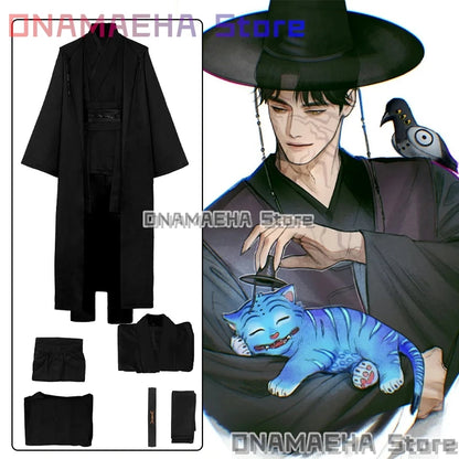 Anime Movie Demon KPOP Saja Boys Jinu Cosplay Costume Your Idol Black Robes Unisex Outfit Halloween Disguise for Adult Outfit