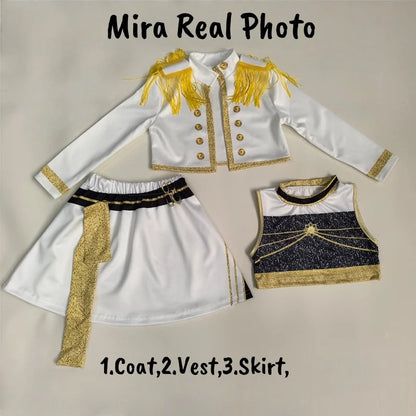 Kids K-Pop Demon Hunters Zoey Rumi Mira Costume Fancy Dress Cosplay Virtual Idol Movie Cosplay for Girls' Kids Halloween Carniva