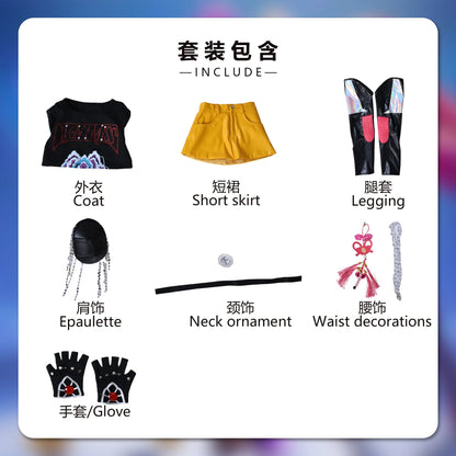 Kids Kpop Demon Hunters Rumi Zoey Mira Cosplay Costume Child Huntrix Girls Clothes Group Idol Roleplay Halloween Cosplay Costume