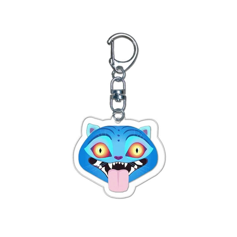 New Anime Movie KPop Demon Hunters Tiger Acrylic Pendant Keyring Jewelry Backpack Decorations Phone Chain Accessories Gift Props