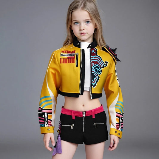 Kids Three Piece + Accessories Rumi KPOP Demon Hunters Costume