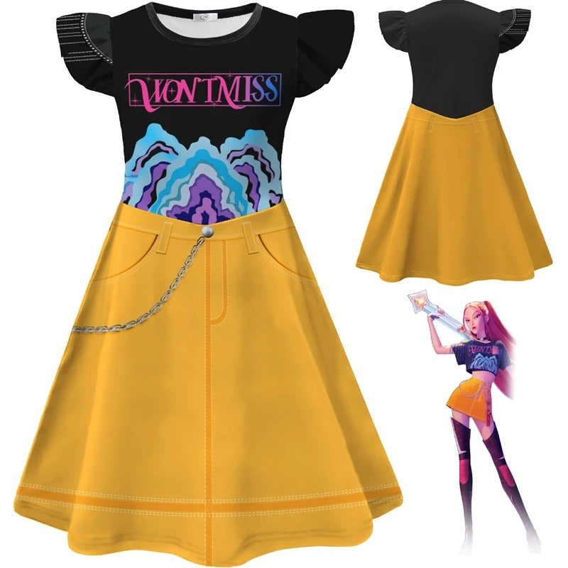 Kids One Piece KPOP Demon Hunters Costumes