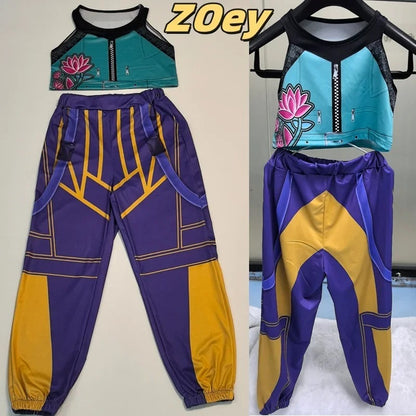 Kids Two-Piece Zoey KPOP Demon Hunters Costume