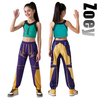 Kids Two-Piece Zoey KPOP Demon Hunters Costume