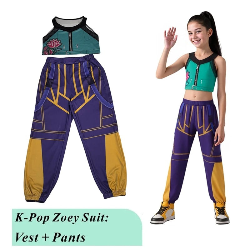 Kids Two-Piece Zoey KPOP Demon Hunters Costume